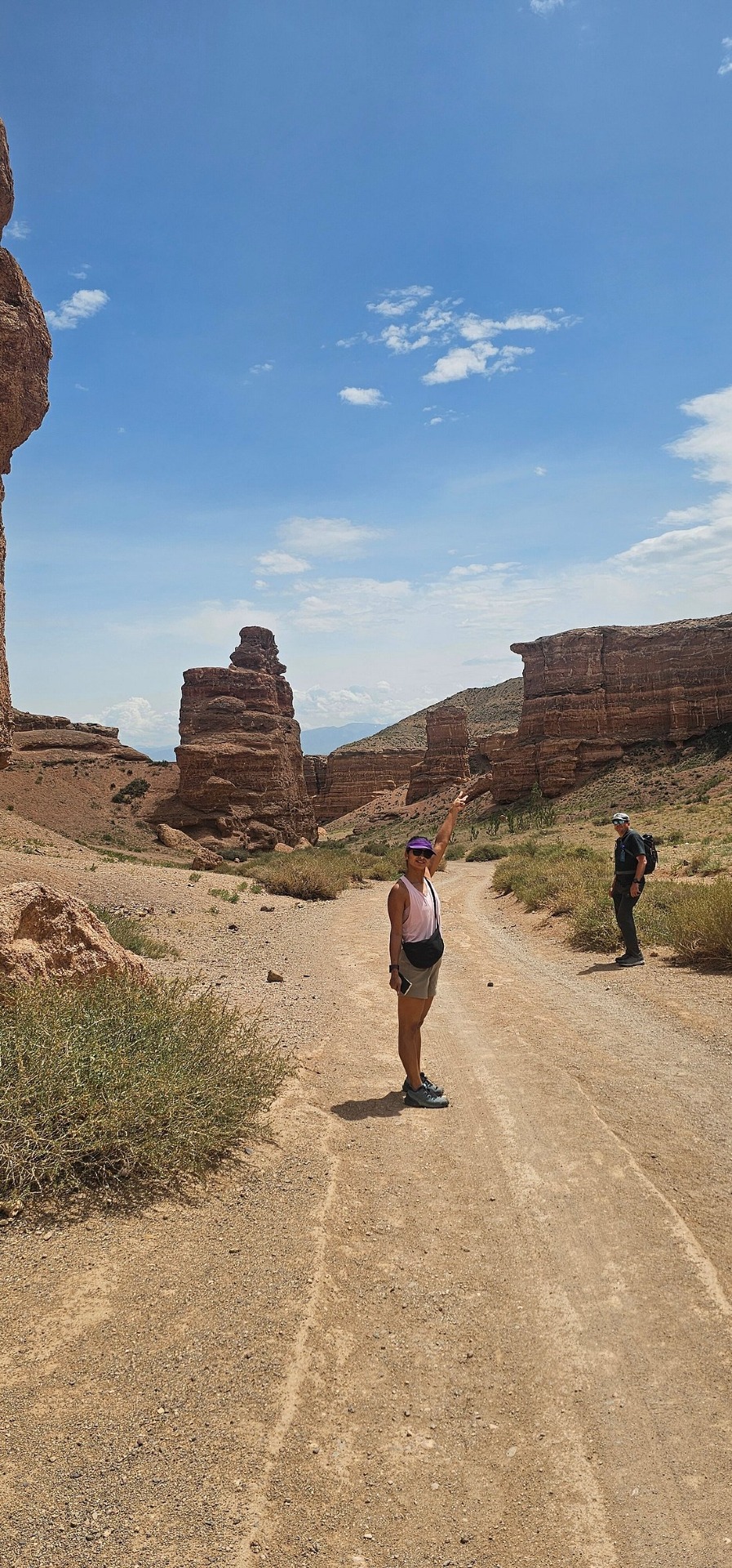 People during Charyn Canyon hike