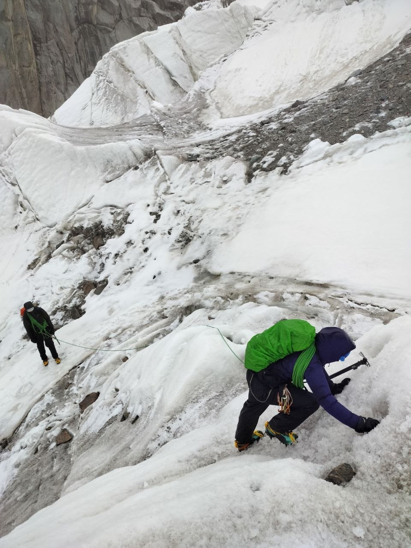 Glacier training with clients